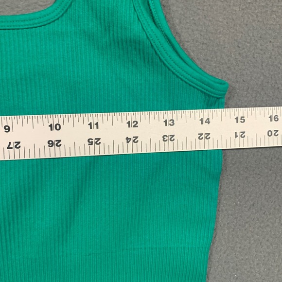 OQQ Womens 3 Piece Bodysuits Ribbed Square Neck Tank Tops Coffee Green Beige XL - Picture 4 of 7